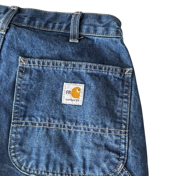 Carhartt Flame Resistant Carpenter Pants Jeans Mens Sz 32x34 FRB13-DNM NFPA 2112 - Picture 4 of 12